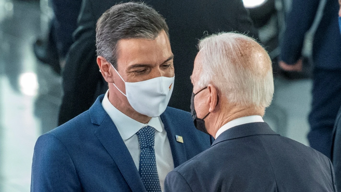 Pedro Sánchez y Joe Biden, en una imagen de archivo Pedro Sánchez y Joe Biden, en una imagen de archivo