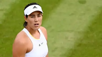 Muguruza, en su estreno en Wimbledon 2022