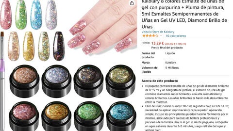 Uñas de purpurina