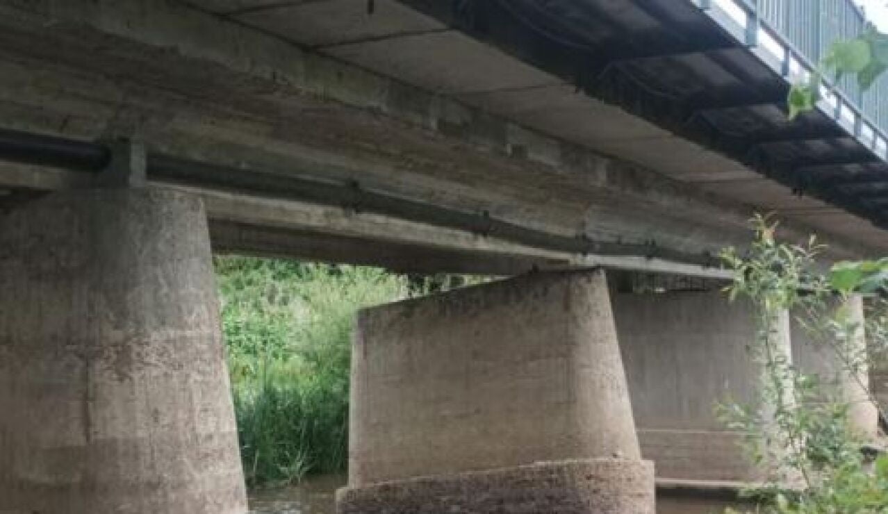 El pilar del puente hundido