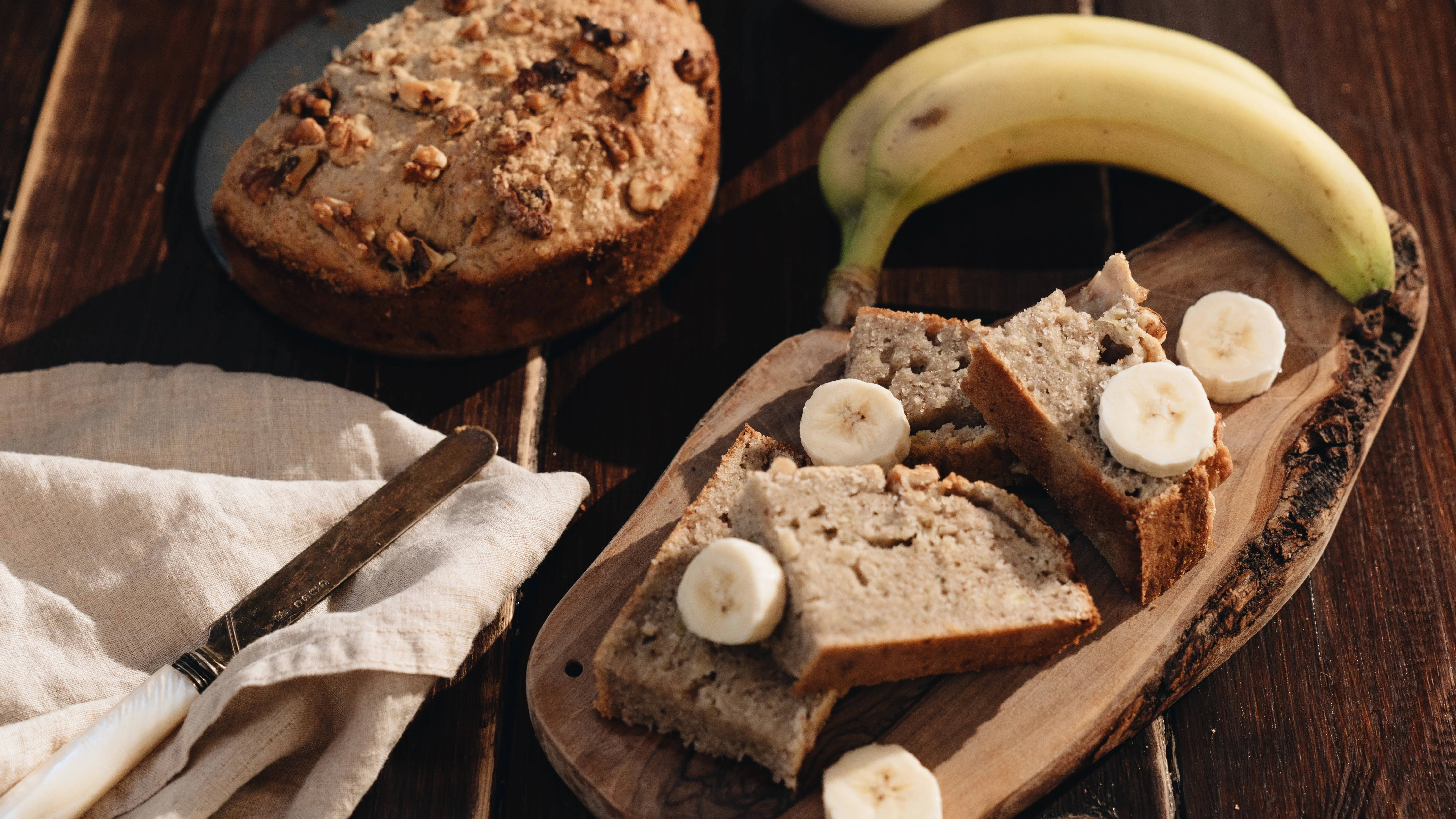 Receta de banana bread.