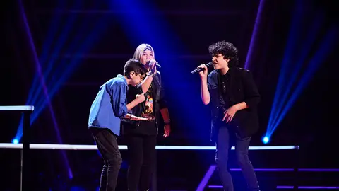 Fran, Rodrigo y Alberto incendian el escenario con ‘Follow you’ en ‘La Voz Kids’ Fran, Rodrigo y Alberto incendian el escenario con ‘Follow you’ en ‘La Voz Kids’