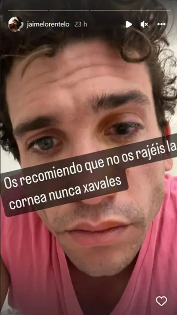 Captura del Instagram de Jaime Lorente Captura del Instagram de Jaime Lorente