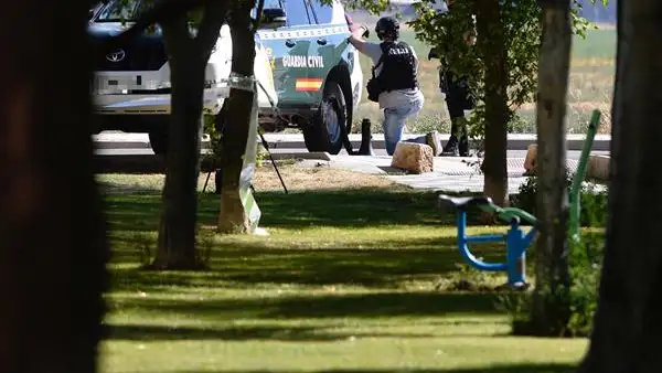 Imagen del operativo en Santovenia de Pisuerga Imagen del operativo en Santovenia de Pisuerga