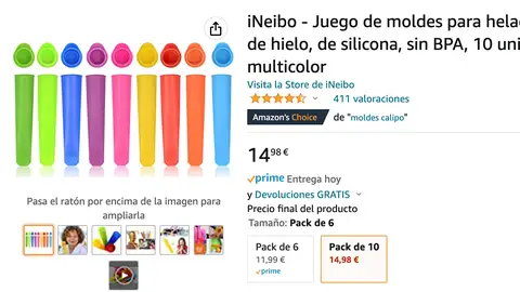 Moldes para helados Moldes para helados