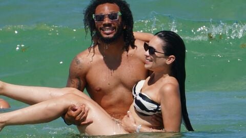 Marcelo y Clarise Alves durante sus vacaciones en Miami