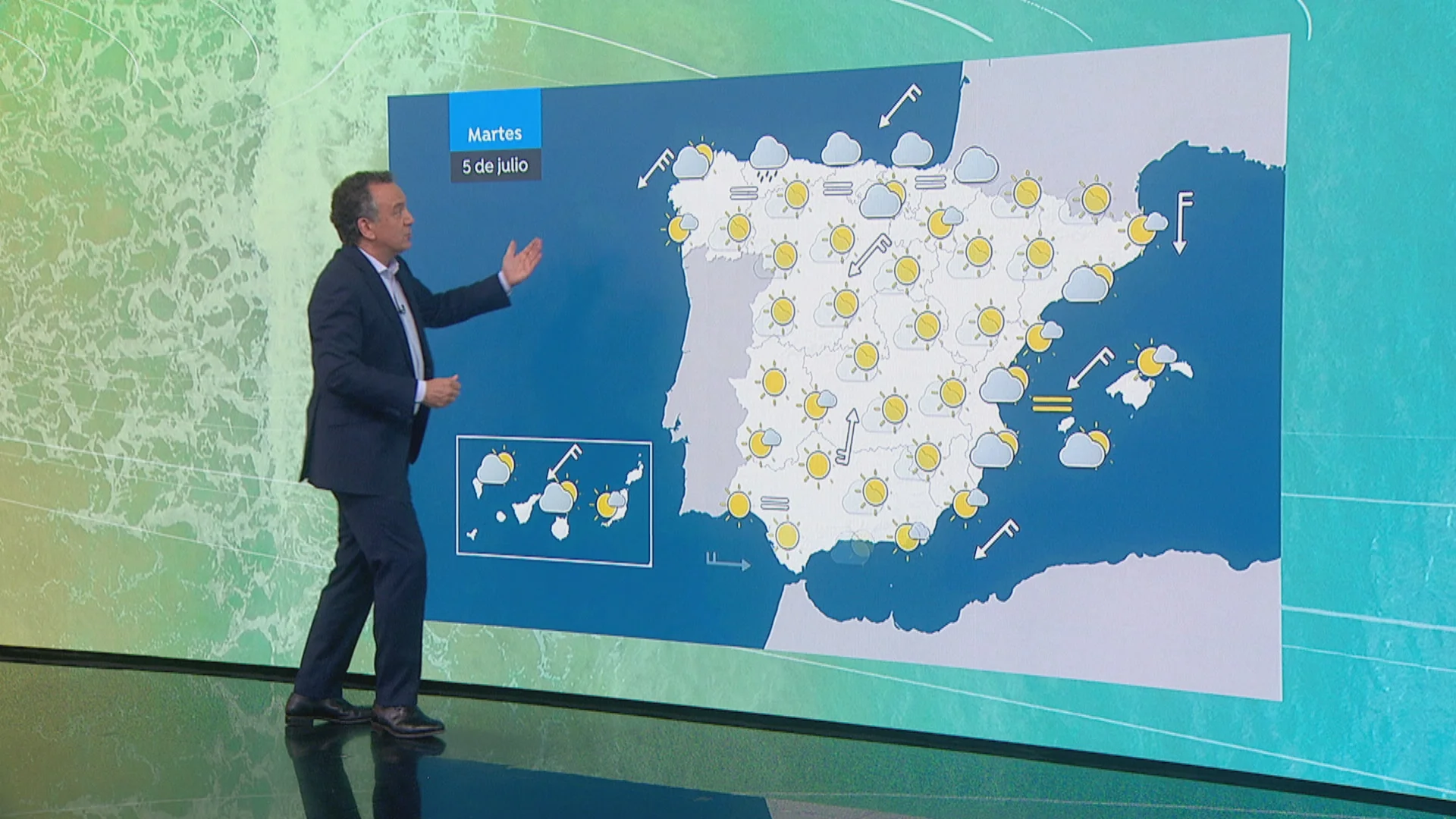 Jornada de ascenso de temperaturas con tormentas en el Cant&aacute;brico