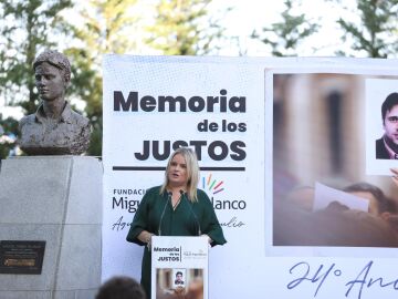 Marimar Blanco, durante el homenaje del 24 aniversario del asesinato a manos del ETA de su hermano