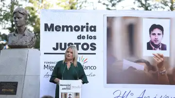 Marimar Blanco, durante el homenaje del 24 aniversario del asesinato a manos del ETA de su hermano