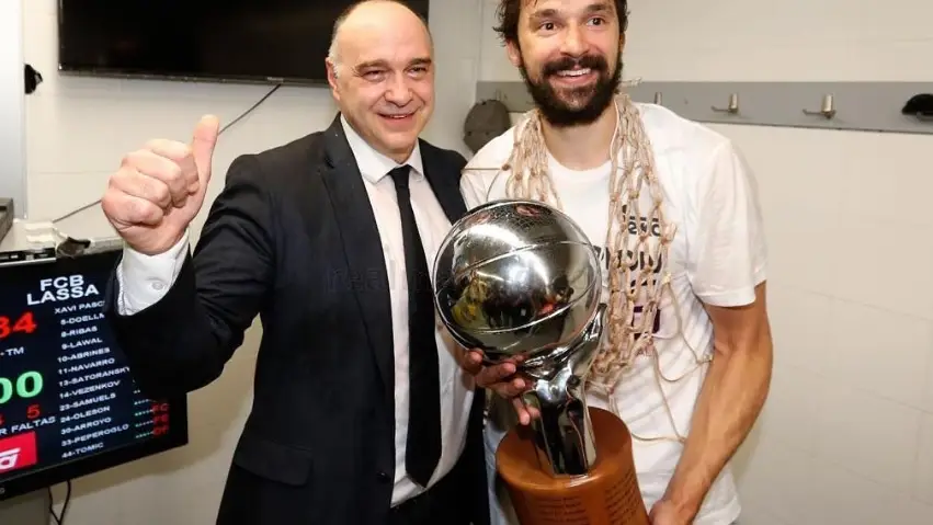 Sergio Llull y Pablo Laso Sergio Llull y Pablo Laso