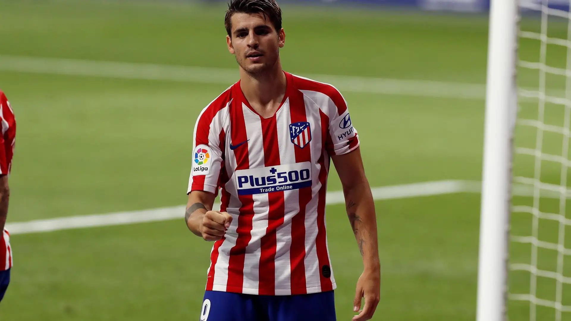 Morata, en un partido con el Atlético de Madrid Morata, durante un encuentro con la camiseta del Atleti