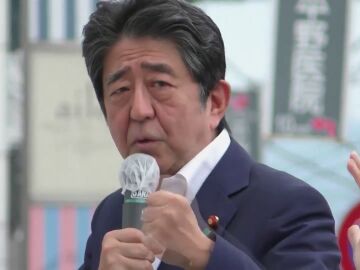 Shinzo Abe antes de ser disparado