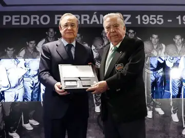 Pedro Ferrándiz, junto a Florentino Pérez