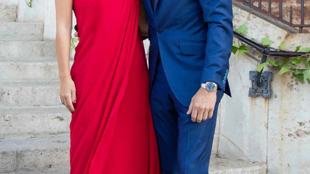Mar&iacute;a Pombo y Pablo Castellanos en la boda de Teresa Andr&eacute;s