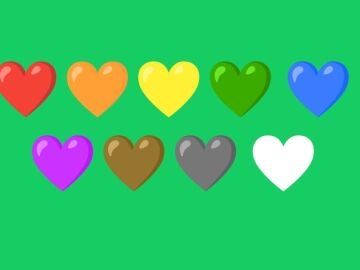 Colores de los emojis de corazones de Whatsapp