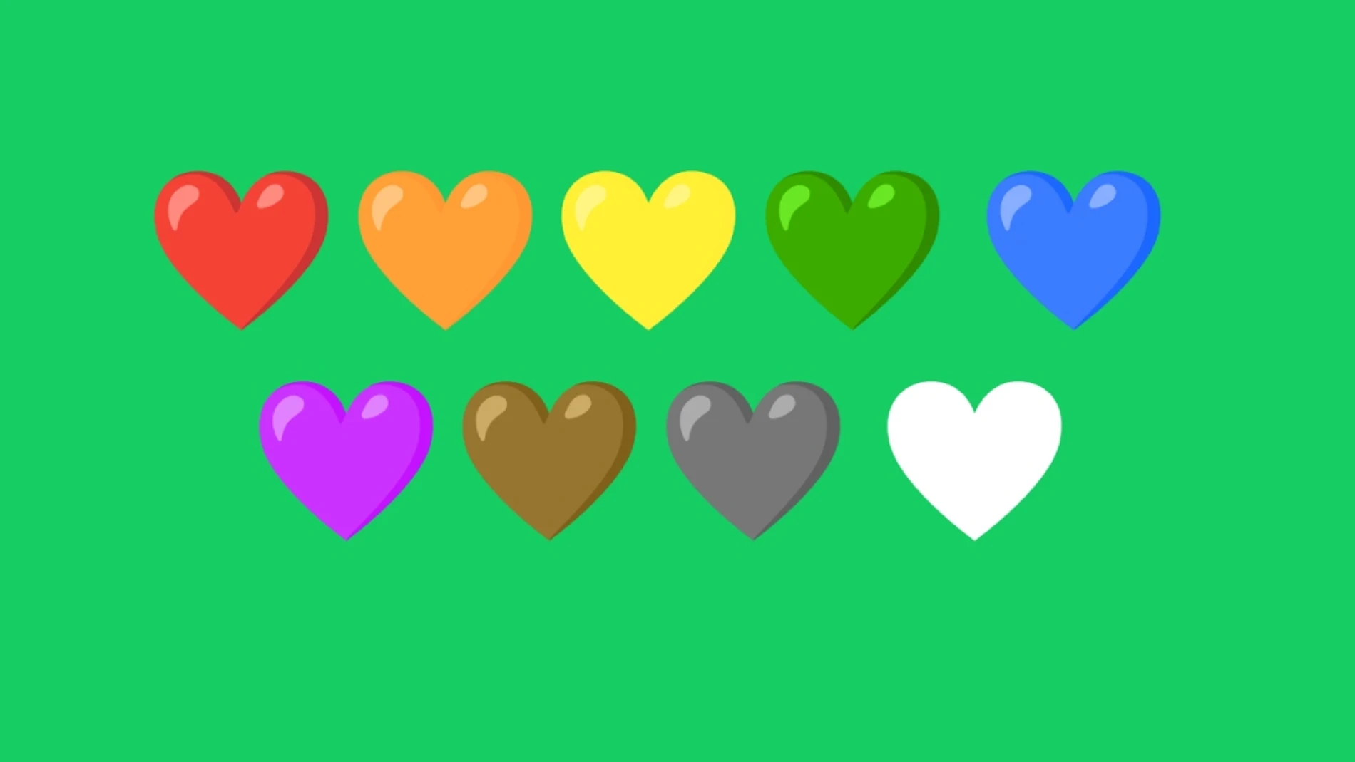 Colores de los emojis de corazones de Whatsapp