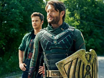 Jensen Ackles como Soldier Boy y Jack Quaid como Hughie en la temporada 3 de 'The Boys' Jensen Ackles como Soldier Boy y Jack Quaid como Hughie en la temporada 3 de 'The Boys'