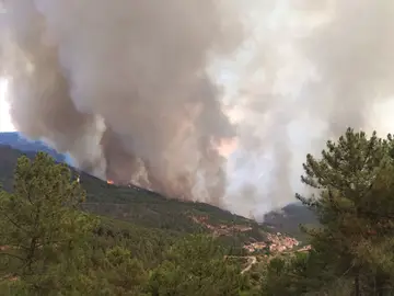 Incendio en la comarca de Las Hurdes, Extremadura