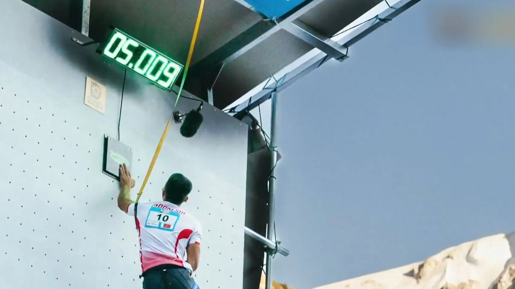 Kiromal Katibin, récord del mundo en velocidad en escalada Kiromal Katibin, récord del mundo en velocidad en escalada