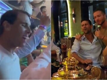 Así disfrutan Djokovic y Nadal de sus vacaciones: el serbio cantando 'Sting' y Rafa dándolo todo con Maluma