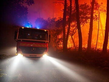 Incendio forestal activo en Francia