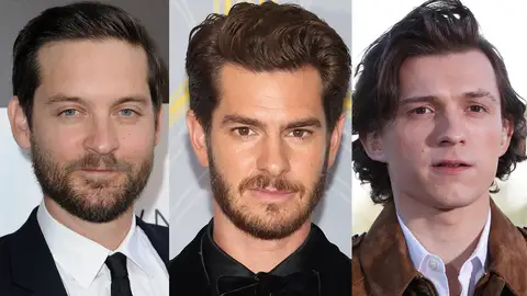 Tobey Maguire, Andrew Garfield y Tom Holland 