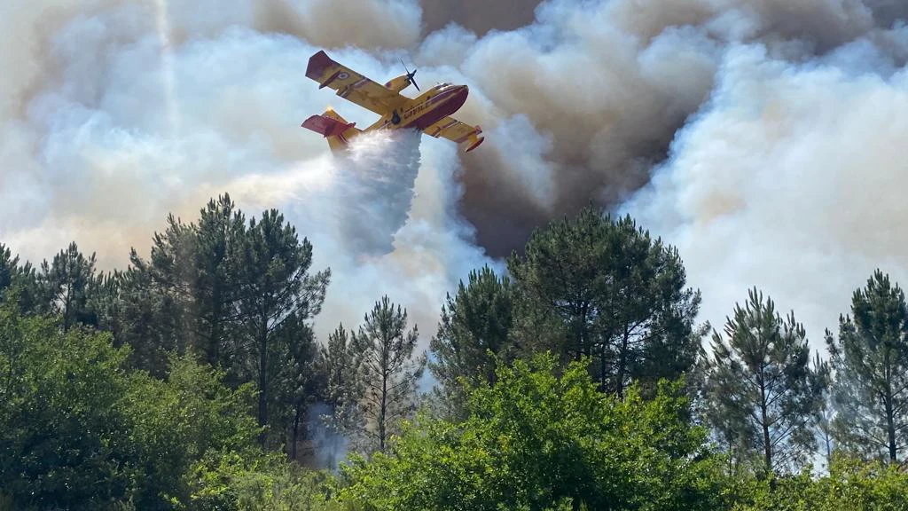 Imagen de uno de los incendios en Francia