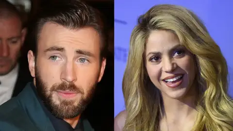 Chris Evans y Shakira Chris Evans y Shakira