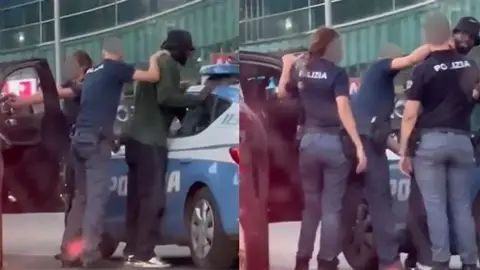 El momento en el que Bakayoko es cacheado a punta de pistola El momento en el que Bakayoko es cacheado a punta de pistola