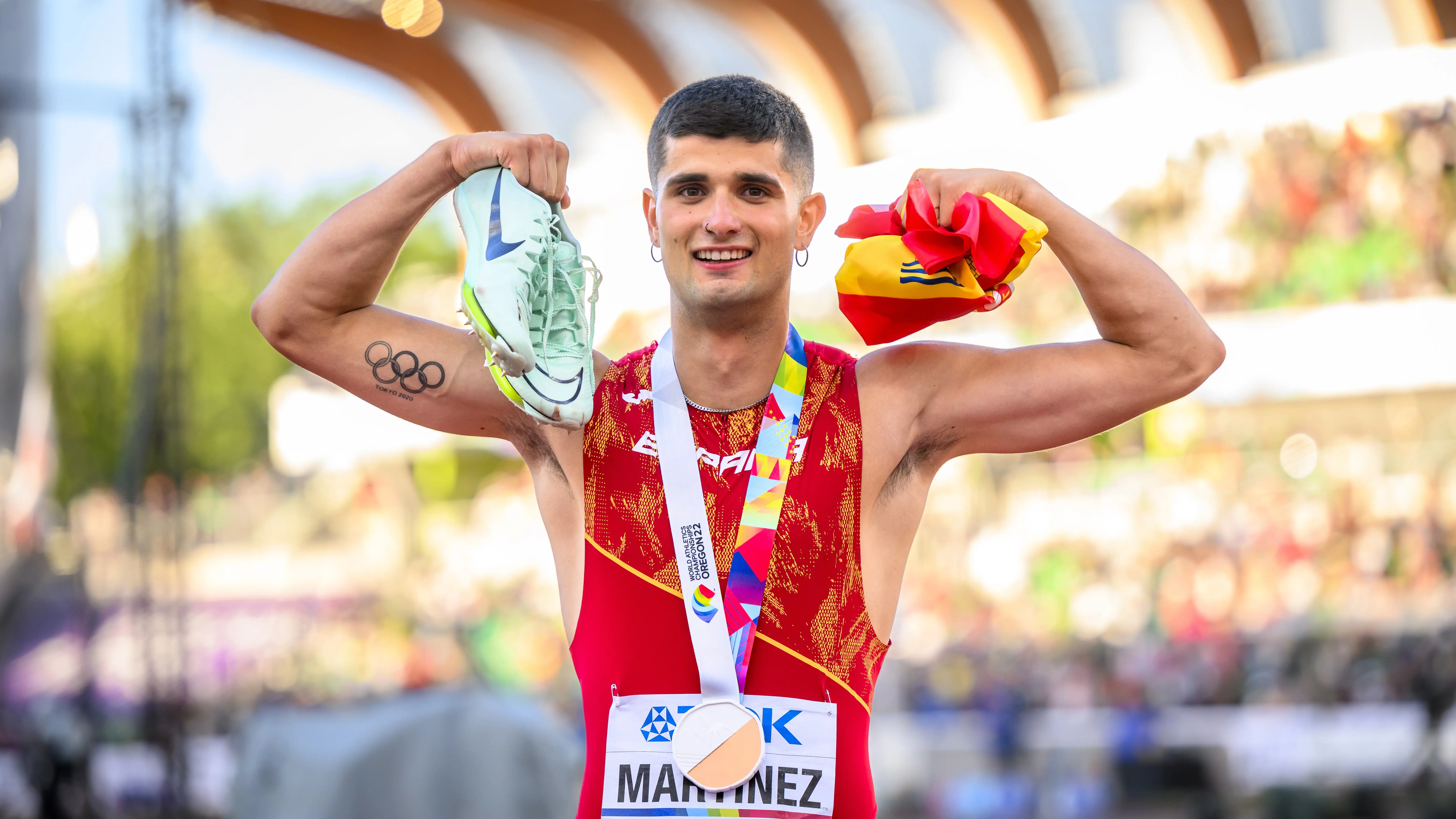Asier Martínez, tras lograr la medalla de bronce Asier Martínez, tras lograr la medalla de bronce