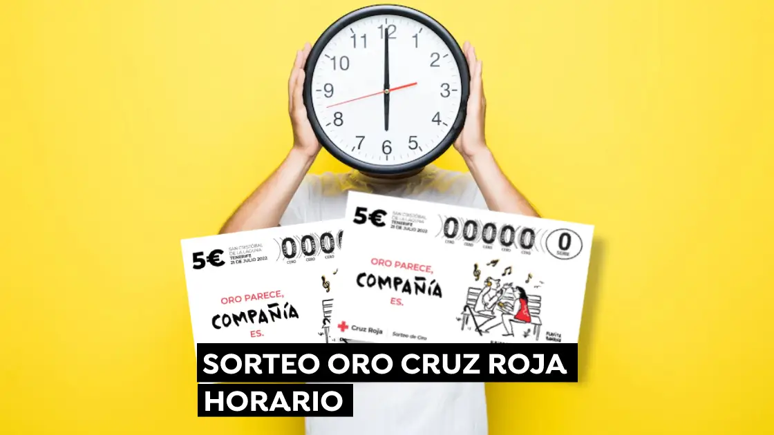 Horario del Sorteo de Oro de la Cruz Roja 2022 Horario del Sorteo de Oro de la Cruz Roja 2022