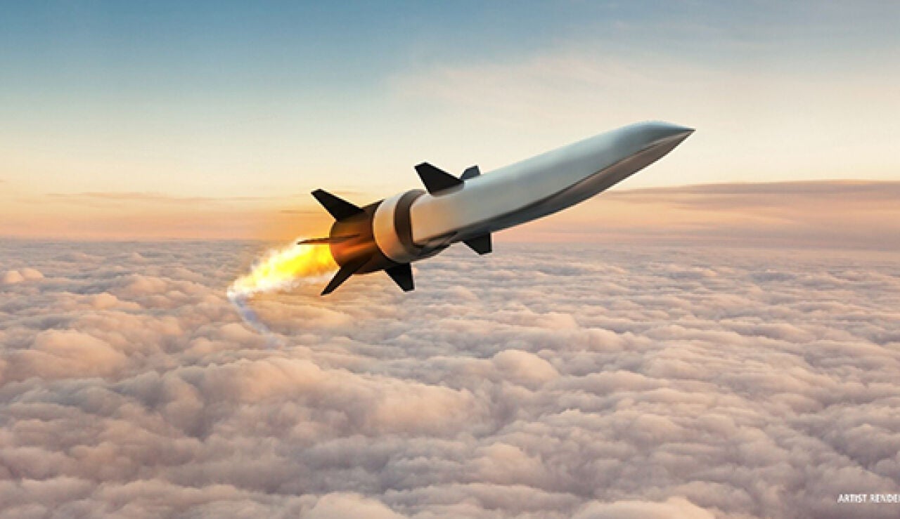 Imagen del misil hipersónico creado por Estados Unidos