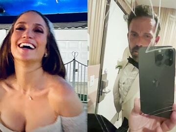Jennifer Lopez y Ben Affleck en su boda