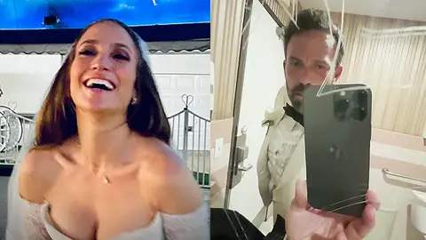 Jennifer Lopez y Ben Affleck en su boda Jennifer Lopez y Ben Affleck en su boda