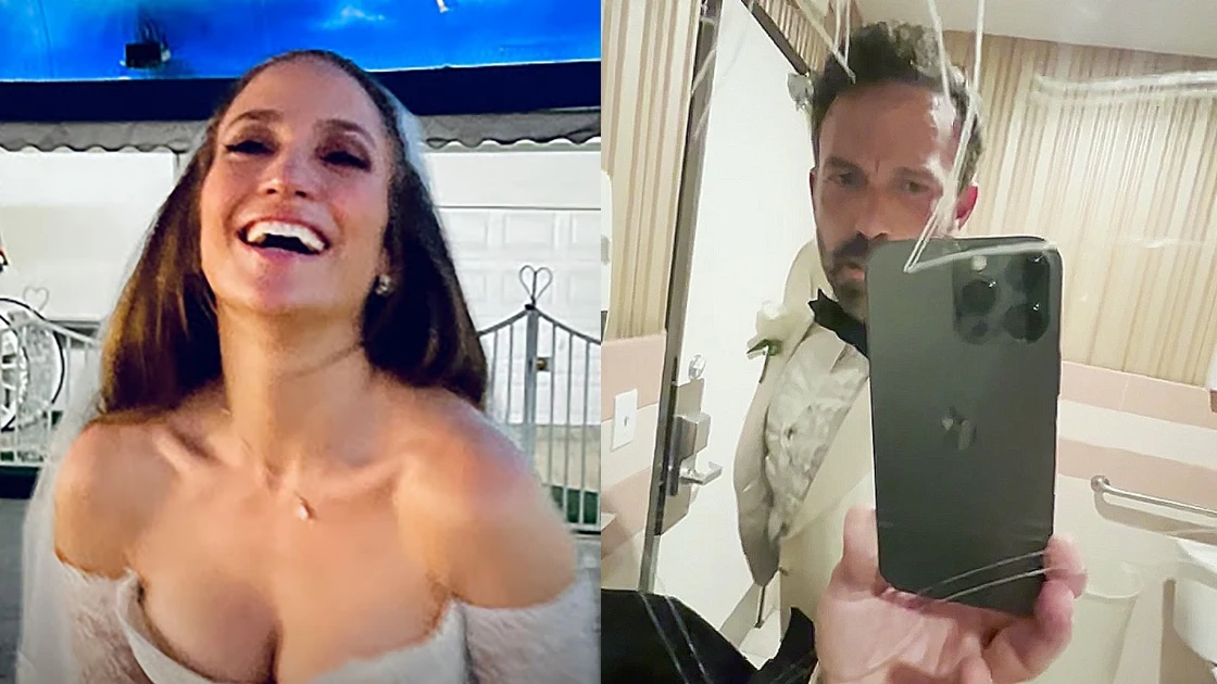 Jennifer Lopez y Ben Affleck en su boda