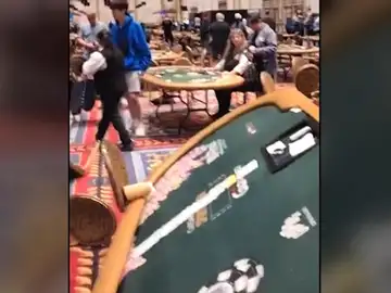 Escenas de pánico en un casino Escenas de pánico en un casino
