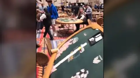 Escenas de pánico en un casino Escenas de pánico en un casino