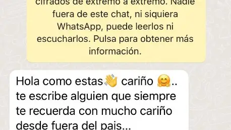 El mensaje estafa que circula por WhatsApp El mensaje estafa que circula por WhatsApp