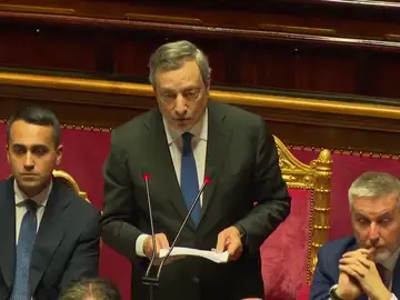 El primer ministro de Italia, Mario Draghi, interviene ante el Senado El primer ministro de Italia, Mario Draghi, interviene ante el Senado