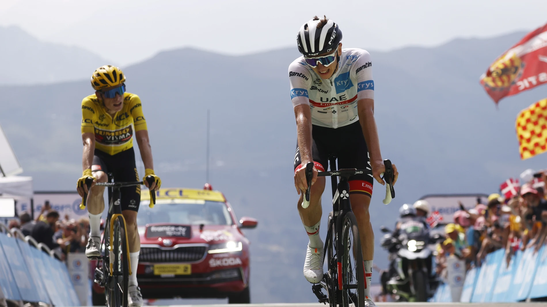 Pogacar supera a Vingegaard en la 17ª etapa del Tour de Francia con final en Peyragudes