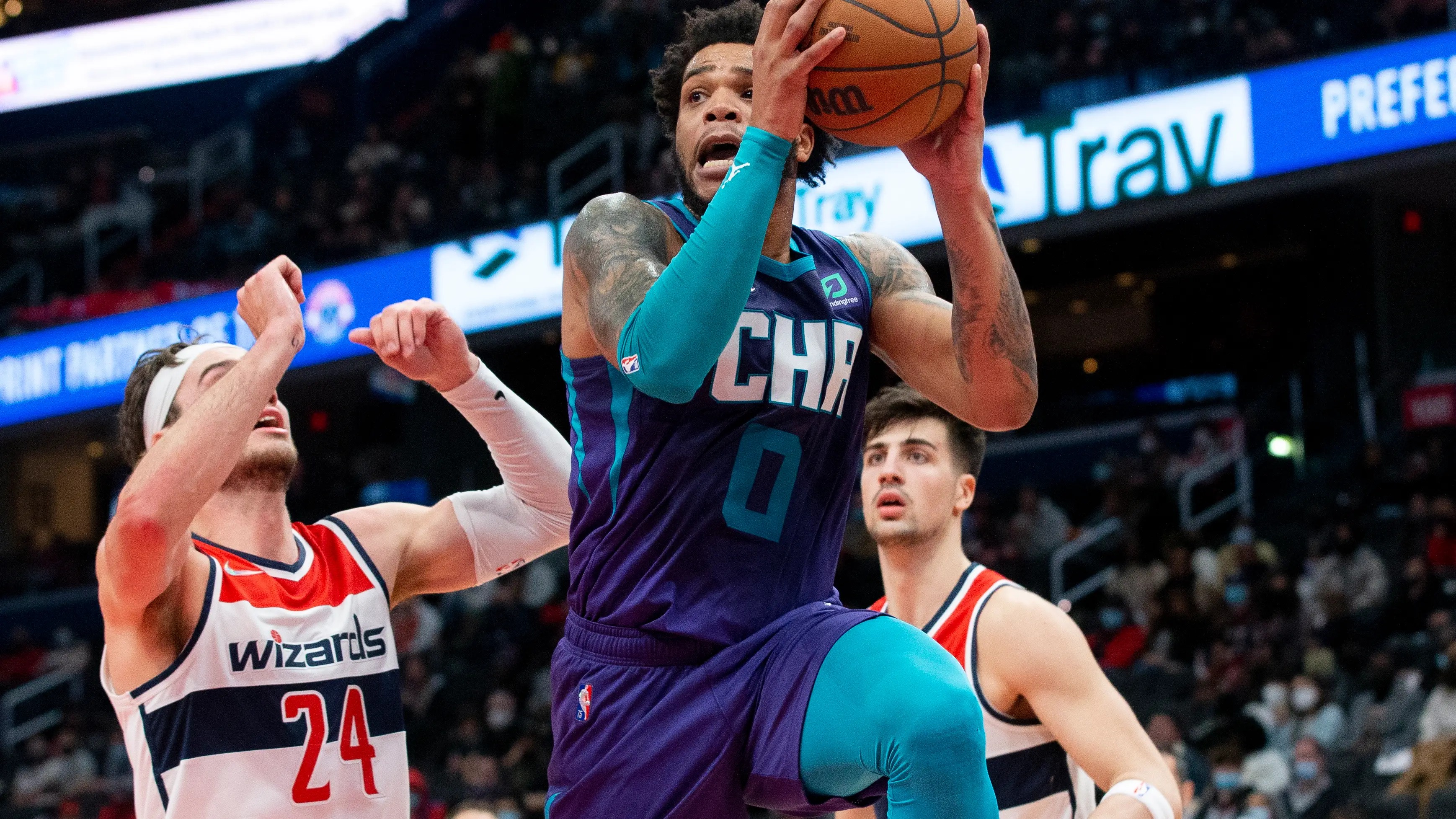 Miles Bridges, en un partido con los Charlotte Hornets