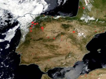 Mapa de incendios en España