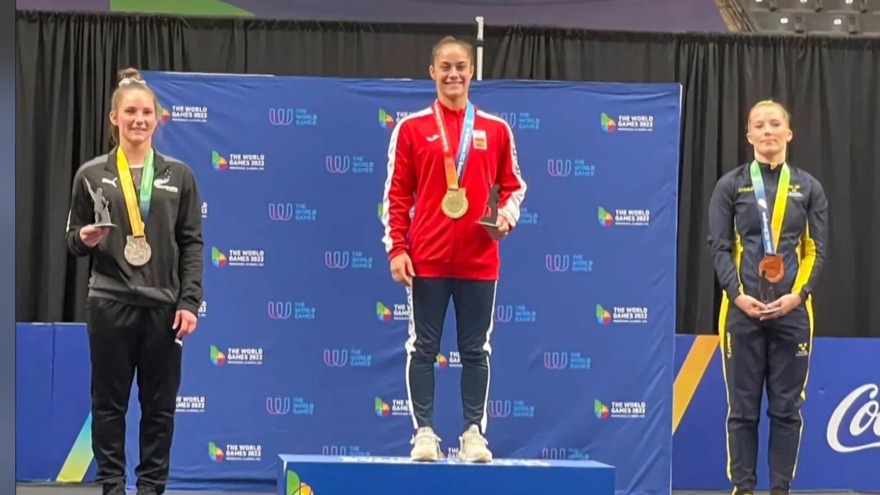 Melania Rodr&iacute;guez, campeona del mundo de doble Mini Tramp en Birmingham, Estados Unidos