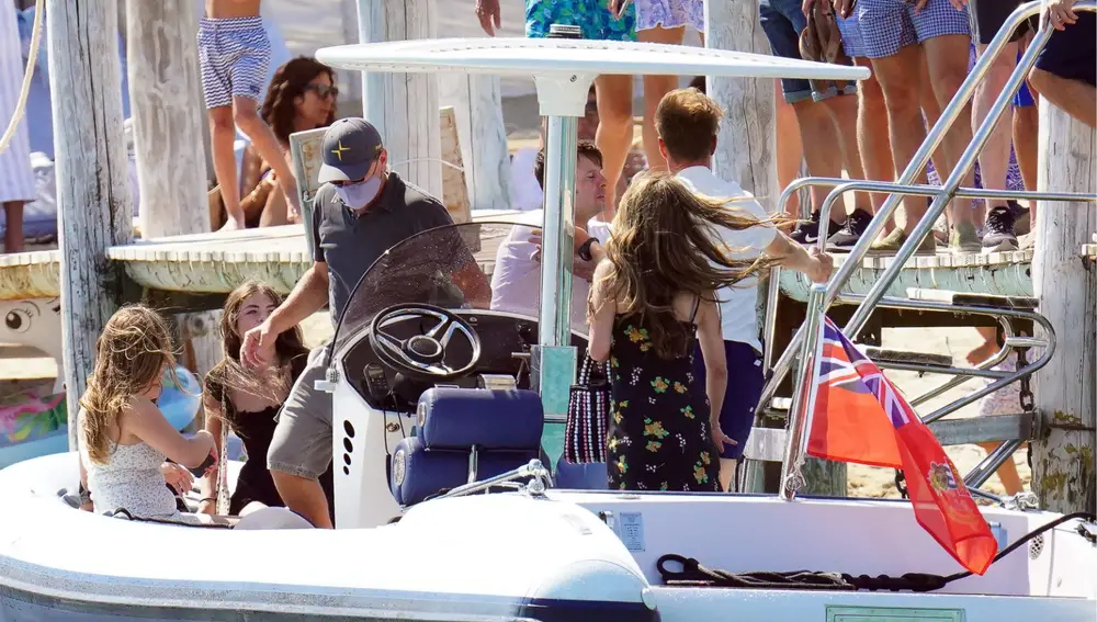 Leonardo DiCaprio y Tobey Maguire en Saint-Tropez