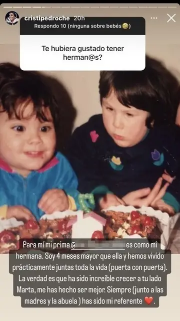 Instagram: Cristina Pedroche de pequeña Instagram: Cristina Pedroche de pequeña