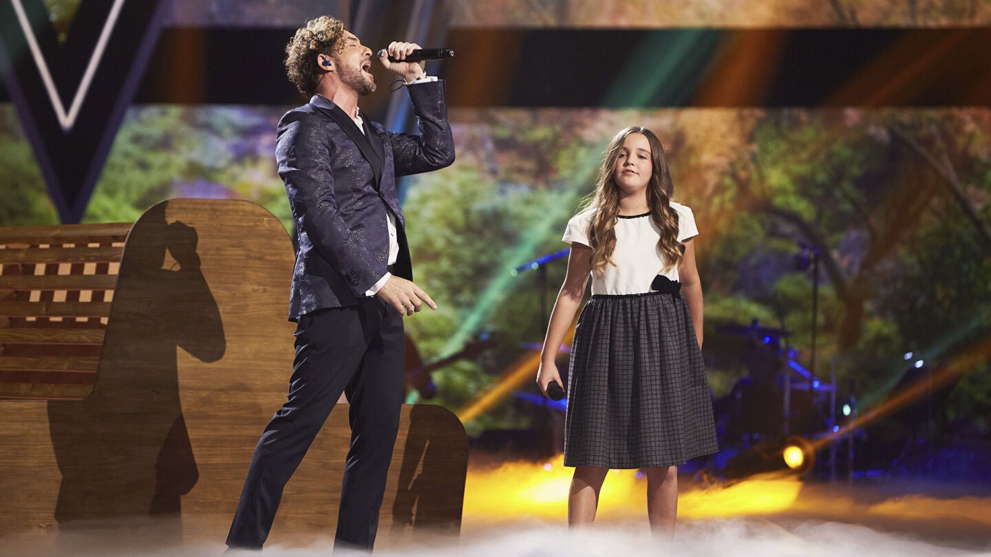 David Bisbal y Triana Jiménez, arte y poderío cantando ‘Lo tenga o no’ en la Final de ‘La Voz Kids’  