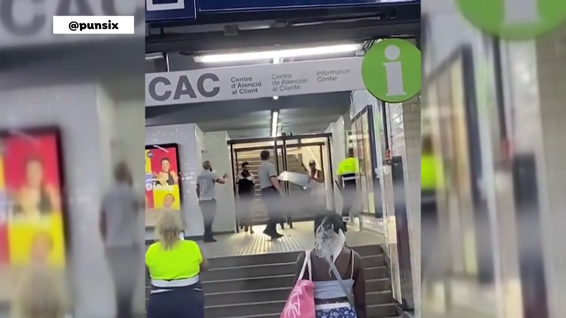 Agresi&oacute;n a un vigilante de seguridad de una estaci&oacute;n de tren en Barcelona
