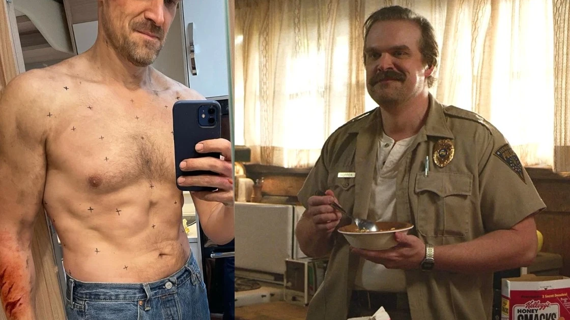 El impresionante cambio físico de David Harbour para 'Stranger Things'