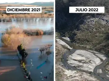 Antes y después en Navarra: inundaciones y sequía