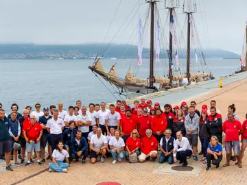 Los tripulantes de la Ruta Marítima Xacobea 'Iacubus Maris'' Los tripulantes de la Ruta Marítima Xacobea 'Iacubus Maris''